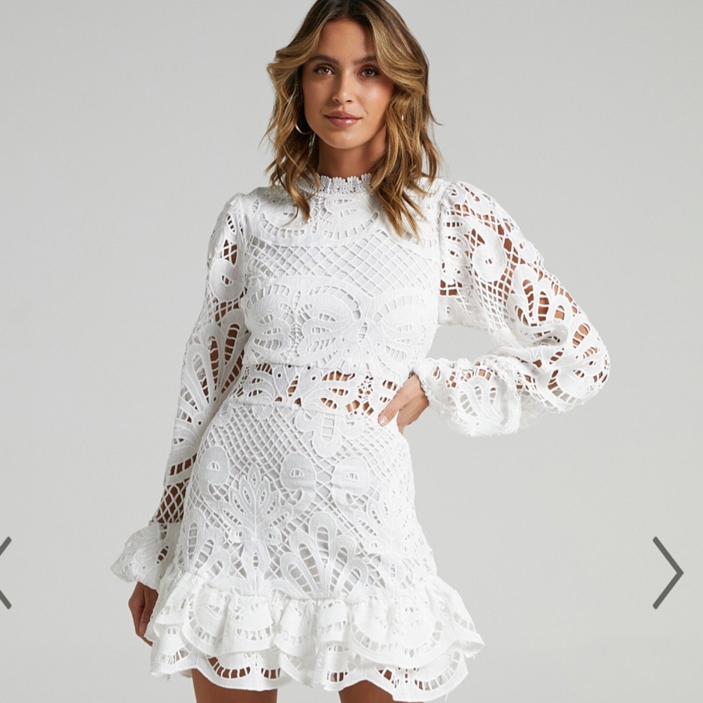 Kiss Me Now Dress - White Lace